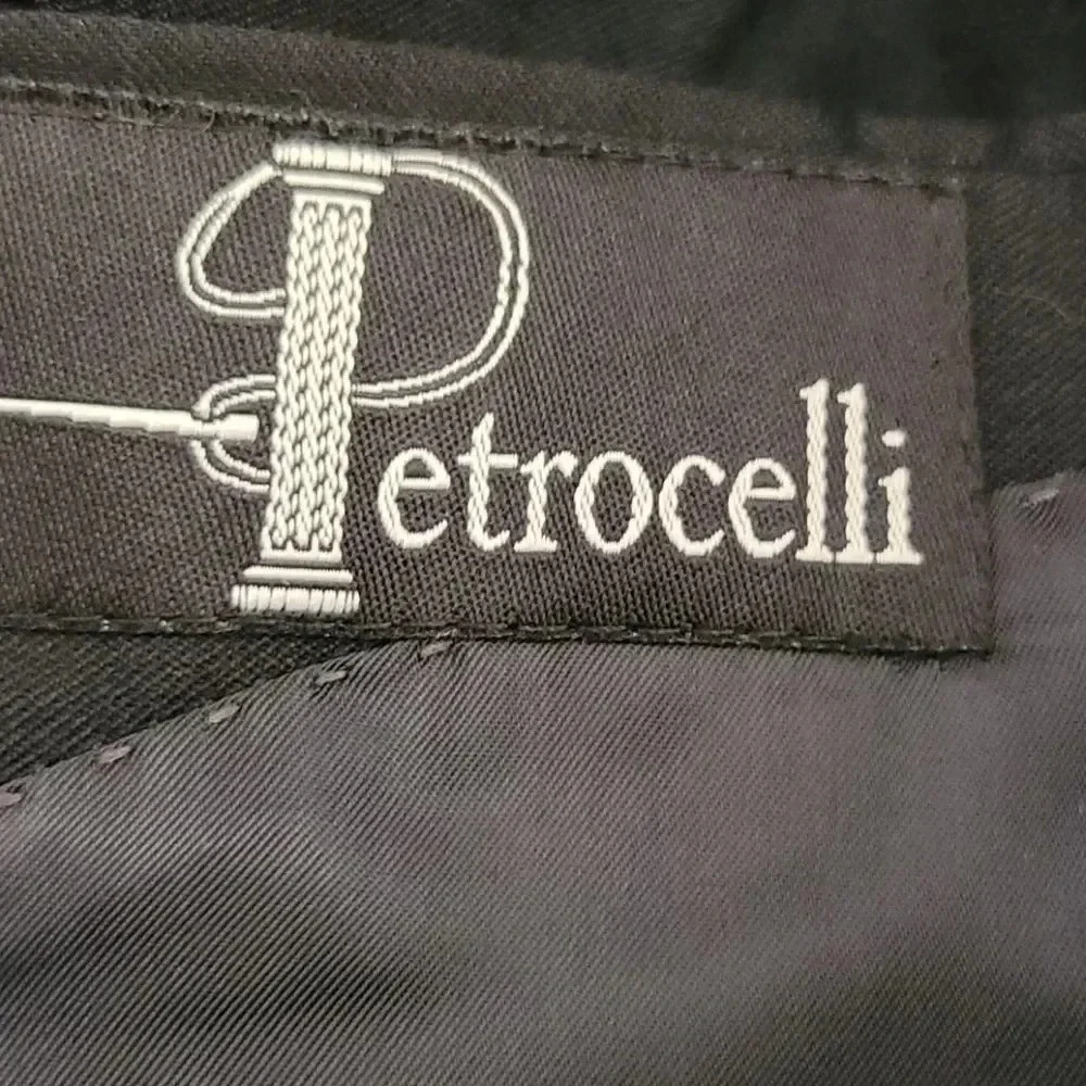 PETROCELLI‎ Wool Black Suit Coat 46XL